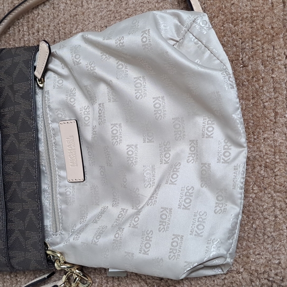 Michael Kors Hamilton Brown Crossbody Chain Shoulder bag EUC - Picture 4 of 15